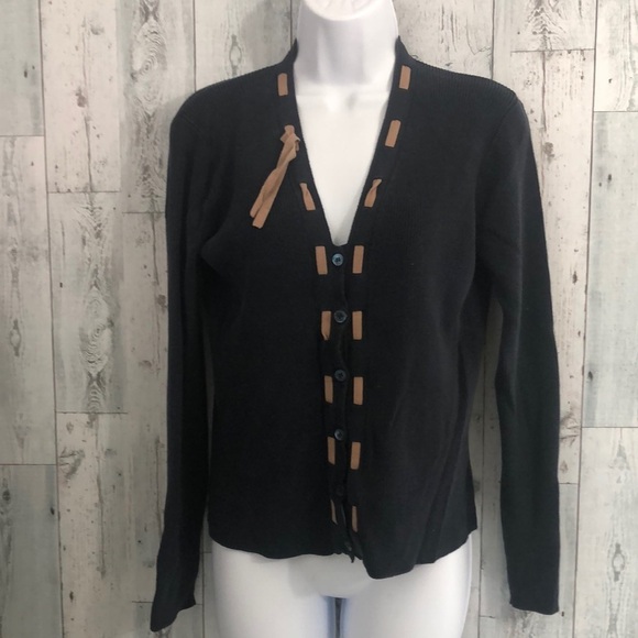 DonCaster Silk Blend Button Cardigan Medium - Picture 1 of 10